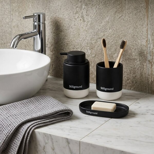 Dávkovač mydla Tone, čierna/biela, 280 ml