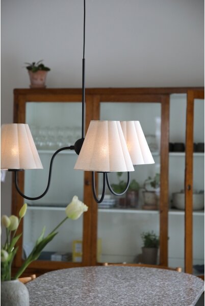 Markslöjd 109172 - Luster na lanku VEYA 3xE14/40W/230V priemer 90 cm ľan/čierna