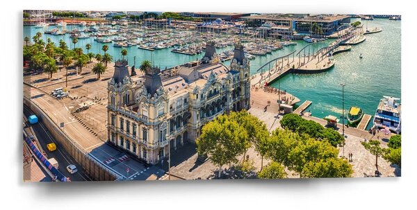 Sablio Obraz Barcelona Prístav - 110x50 cm