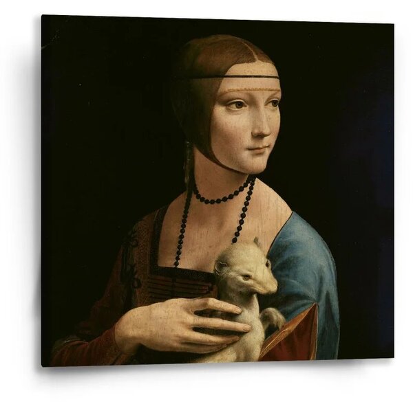 Sablio Obraz Dáma s hranostajom - Leonardo da Vinci - 50x50 cm