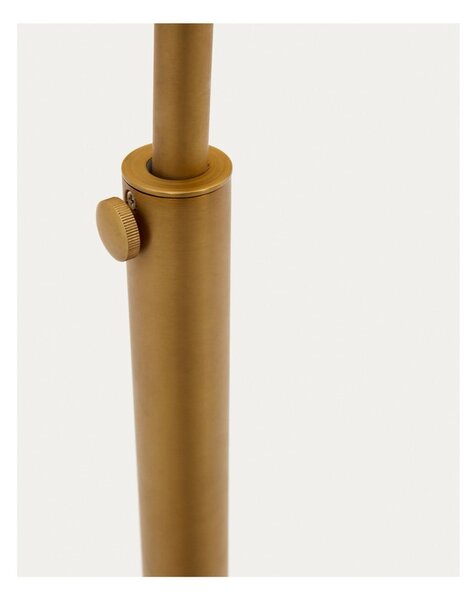 Stojacia lampa v zlatej farbe s kovovým tienidlom (výška 160 cm) Madali – Kave Home