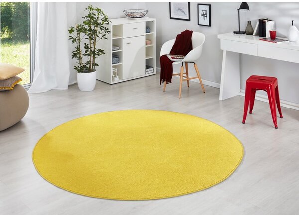 Žltý okrúhly koberec ø 133 cm Fancy – Hanse Home