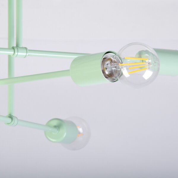Prisadený luster CAMBRIDGE 6xE27/15W/230V zelený