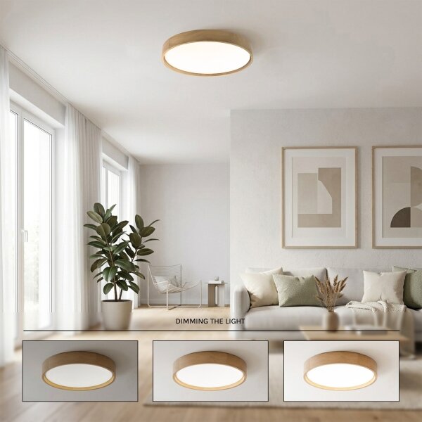 Brilagi - LED stmievateľné stropné svietidlo MANAROLA SMART LED/36W/230V priemer 51 cm + diaľkové ovládanie