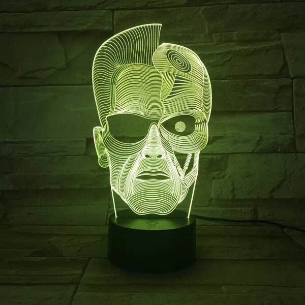 3Dmix 3DL-CRK006 – 3D LED nočná lampa - Terminátor (Crack základňa)