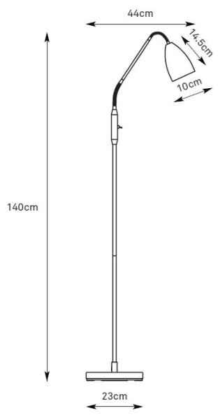 Markslöjd 108886 - LED stmievateľná stojacia lampa PATRO LED/4,9W/230V čierna