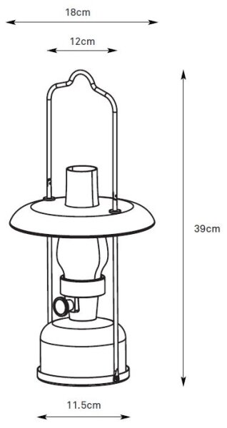 Markslöjd 108893-LED Stmievateľná nabíjacia lampa FANOS LED/2,5W/3,7V 4000 mAh IP44 čierna