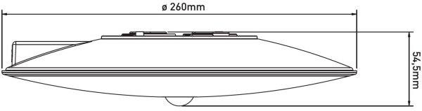 LED vonkajšie stropné svietidlo s pohybovým senzorom VISTA LED/15W/230V pr. 26 cm IP54 biela