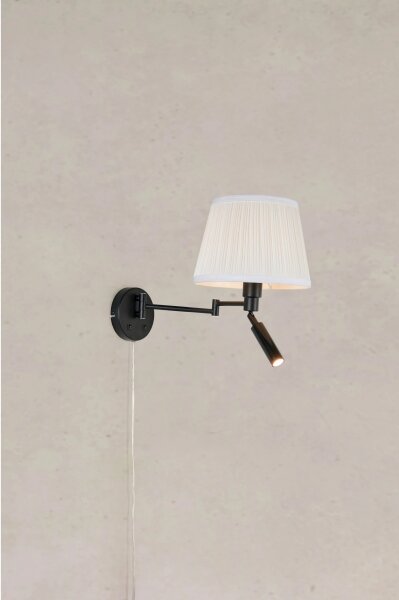 Markslöjd 109016- LED nástenné svietidlo PIVOT 1xE27/40W/230V + LED/4W krémová/čierna