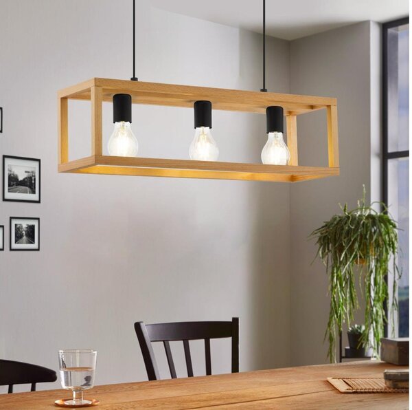 Eglo 32144 - Závesné svietidlo na lankách BLACKCROWN 3xE27/40W/230V hnedé