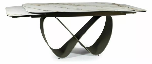 Signal Jedálenský stôl INFINITY CERAMIC BIELY JANTAR BIANCO/BROWN 160(240)X95