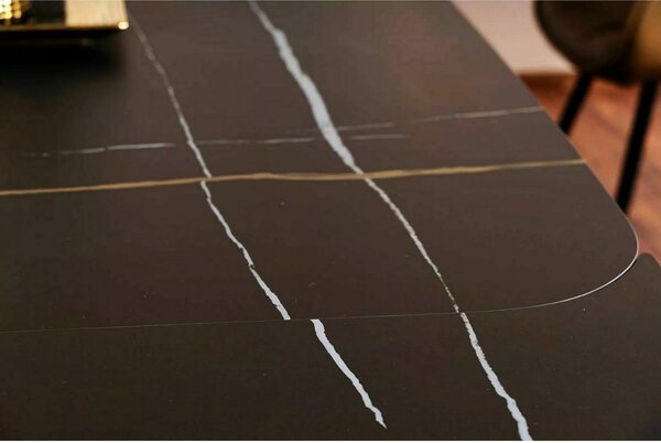 Signal Jedálenský stôl INFINITY CERAMIC ČIERNA AZARIO ČIERNA/MAT ČIERNA 160(240)X95