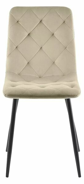 Signal JERRY VELVET jedálenská stolička, ČIERNY RÁM/TM.BEIGE BLUVEL 40