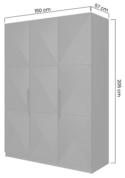 Skriňa Asha 150 cm - kašmírová