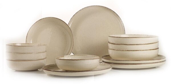 ASIR Porcelánová jedálenská súprava (12 kusov) béžová