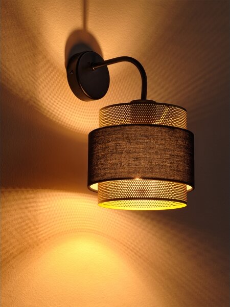 Osram - Nástenné svietidlo DECOR HORNET 1xE27/10W/230V čierna/zlatá