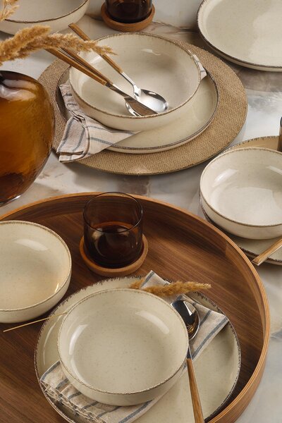 ASIR Porcelánová jedálenská súprava (12 kusov) béžová