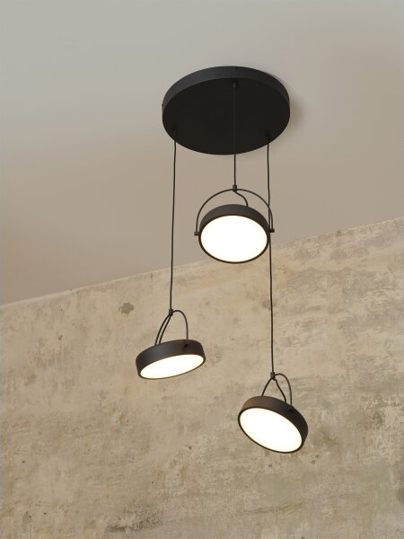 Osram - LED závesné svietidlo na lankách DECOR PUCK 3xLED/12W/230V CRI 90 čierne