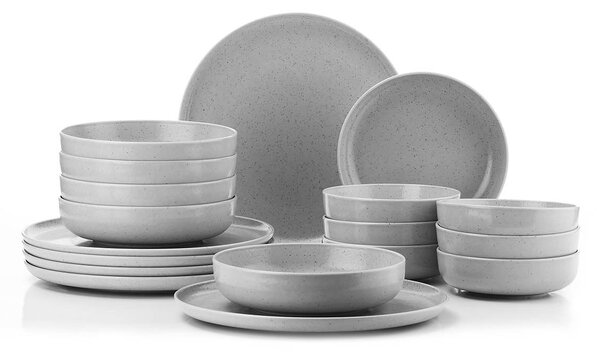 ASIR Porcelánová jedálenská súprava (18 ks) sivá