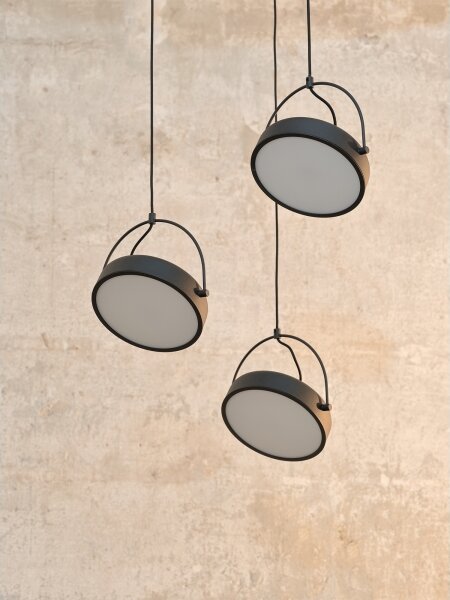 Osram - LED závesné svietidlo na lankách DECOR PUCK 3xLED/12W/230V CRI 90 čierne
