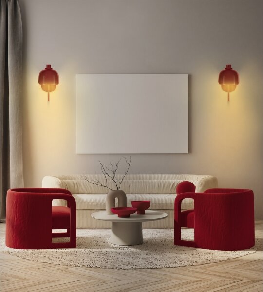Osram - Nástenné svietidlo DECOR COROLLE 1xG9/20W/230V červené