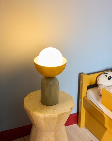 Osram - Stolná lampa DECOR BOWL 1xE14/25W/230V zelená/žltá