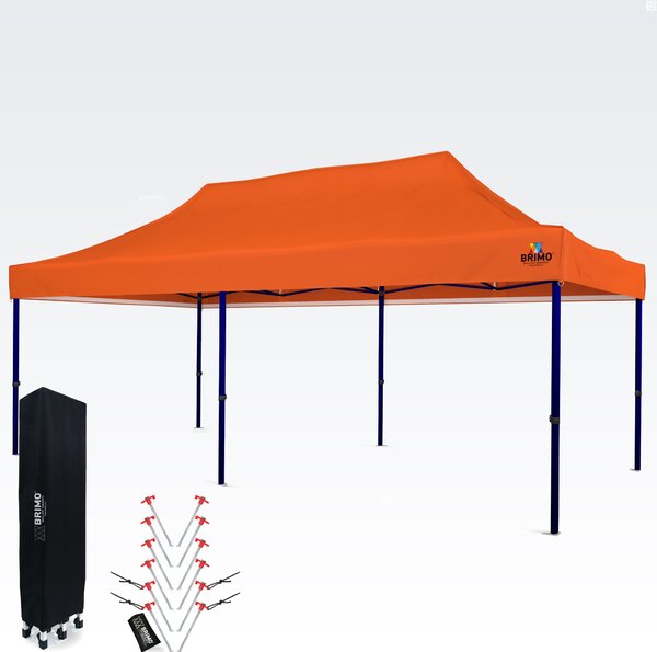 BRIMO Nepremokavý Párty Stan 3x6 m – Bezstarostná Oslava pod 16,5 m² Strechou - bez 3 stien - Oranžová 28