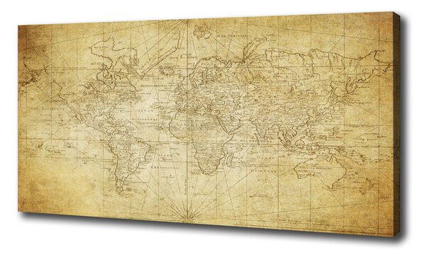 Foto obraz tlačený na plátne Stará mapa sveta