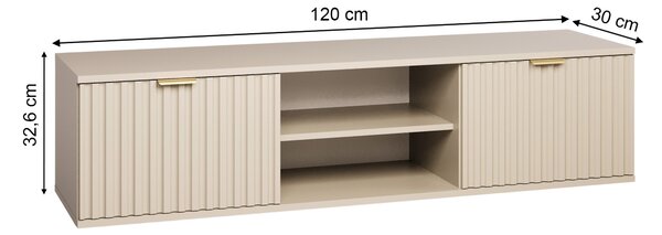 Závesný TV stolík Lumina - kašmír