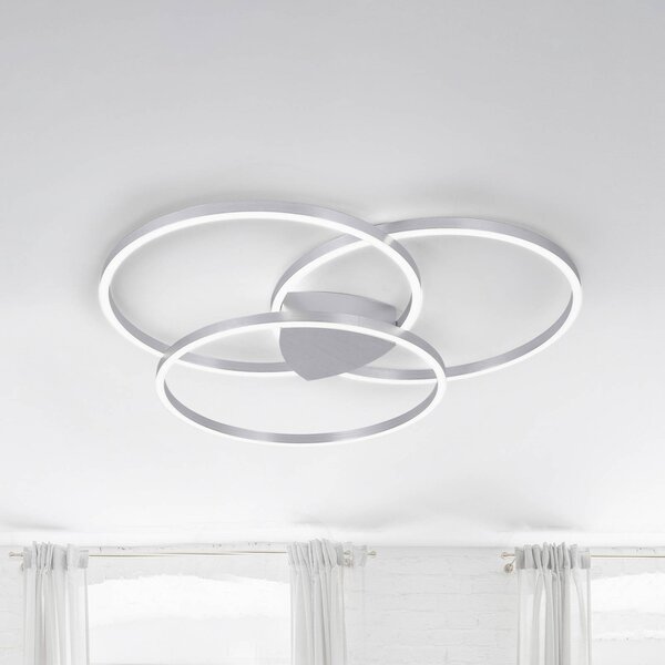 Paul Neuhaus Q-KATE LED stropná lampa, 40W, Hliník / sivá / zinok, Obývacia izba / jedáleň, Hliník, Moderný, Závesné svietidlo