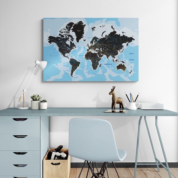 Obraz na korku moderná mapa sveta