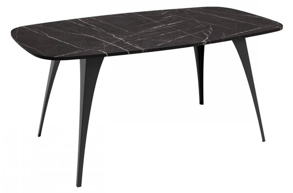 Mirjan24 Rozkladací jedálenský stôl Prizino 160, Farba: čierna/dub craft zlatý 5903211362415