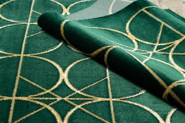 Dywany Łuszczów , Kusový koberec Emerald 1010 green and gold, 80x150, zelená, kancelária