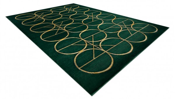 Dywany Łuszczów , Kusový koberec Emerald 1010 green and gold, 80x150, zelená, kancelária