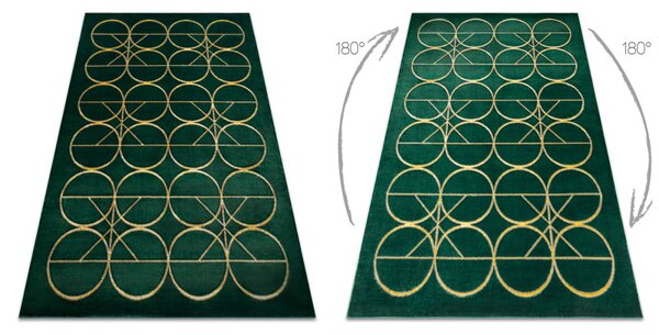 Dywany Łuszczów , Kusový koberec Emerald 1010 green and gold, 80x150, zelená, kancelária