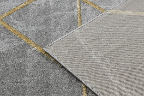 Dywany Łuszczów , Kusový koberec Emerald geometric 1012 grey and gold, 80x150, šedá, chodba / predsieň