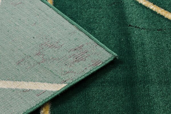 Dywany Łuszczów , Kusový koberec Emerald geometric 1012 green and gold, 140x190, zelená, chodba / predsieň