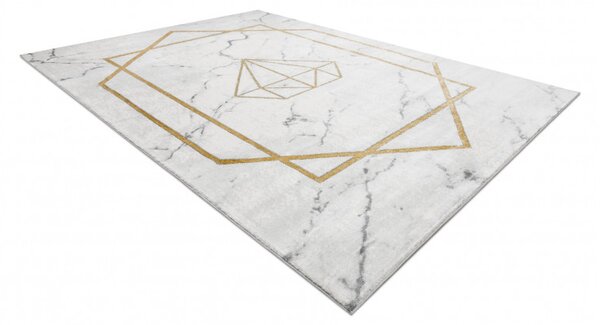 Dywany Łuszczów , Kusový koberec Emerald diamant 1019 cream and gold, 80x150, biela, kancelária