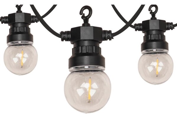 Retlux- LED Vonkajší dekoračný reťaz GIRLANDA G45 10xE27/230V 8m IP44 teplá biela
