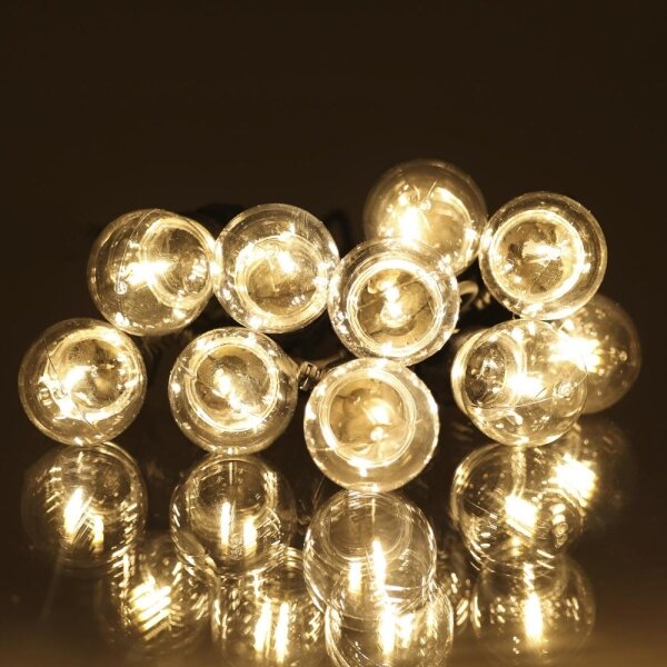 Retlux- LED Vonkajší dekoračný reťaz GIRLANDA G45 10xE27/230V 8m IP44 teplá biela