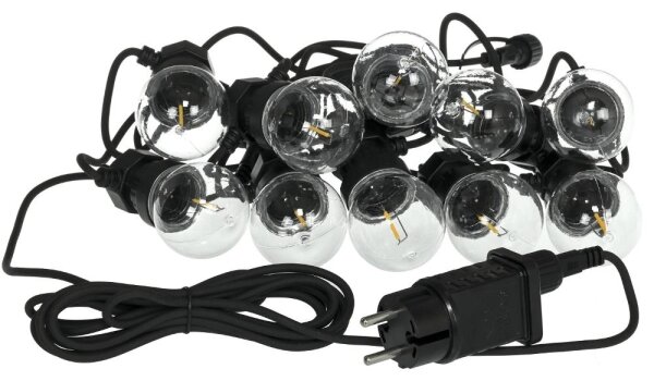 Retlux- LED Vonkajší dekoračný reťaz GIRLANDA G45 10xE27/230V 8m IP44 teplá biela