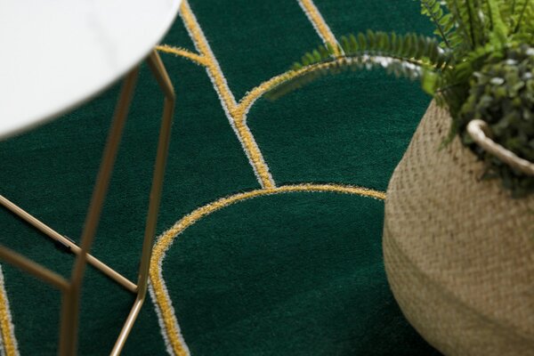 Dywany Łuszczów, Kusový koberec Emerald 1021 green and gold, 80x150, zelená, kancelária