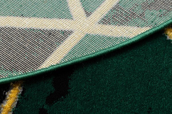 Dywany Łuszczów , Kusový koberec Emerald 1020 green and gold kruh, 120x120 (priemer) kruh, zelená, obývacia izba