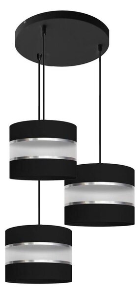 Luster na lanku HELEN 3xE27/15W/230V čierna