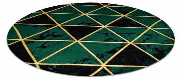 Dywany Łuszczów , Kusový koberec Emerald 1020 green and gold kruh, 120x120 (priemer) kruh, zelená, obývacia izba