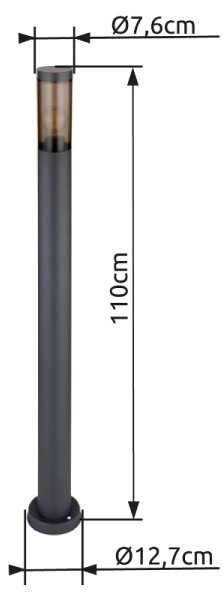 Globo 3159SA - Vonkajšia lampa BOSTON 1xE27/23W/230V IP44