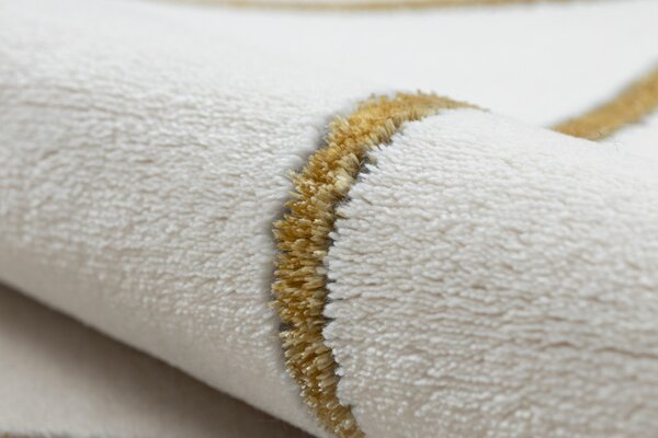 Dywany Łuszczów, Kusový koberec Emerald 1013 cream and gold kruh, 160x160 (priemer) kruh, biela, obývacia izba
