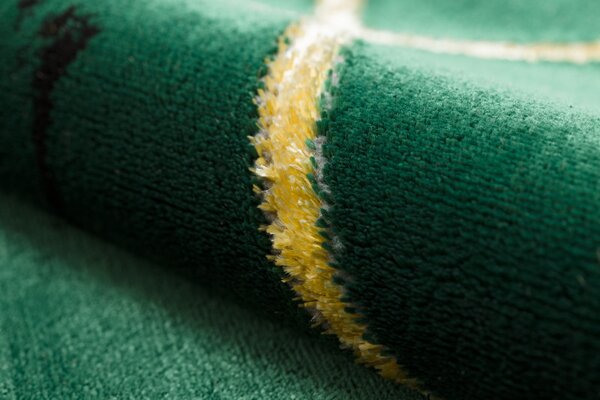 Dywany Łuszczów, Kusový koberec Emerald geometric 1012 green and gold kruh, 120x120 (priemer) kruh, zelená, chodba / predsieň