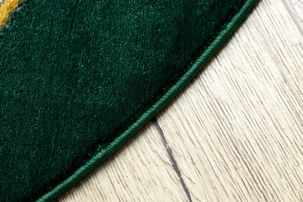 Dywany Łuszczów , Kusový koberec Emerald 1013 green and gold kruh, 120x120 (priemer) kruh, zelená, chodba / predsieň