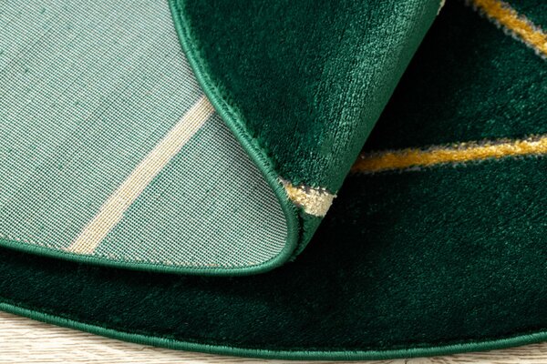 Dywany Łuszczów , Kusový koberec Emerald 1013 green and gold kruh, 120x120 (priemer) kruh, zelená, chodba / predsieň